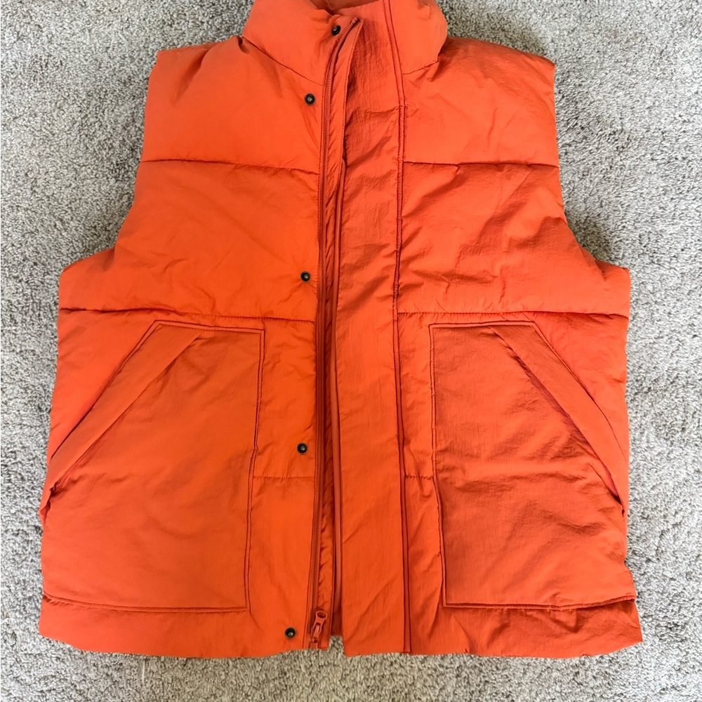 Old Navy Orange Puffer Vest